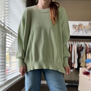Light green look for less for free people sweater size large
